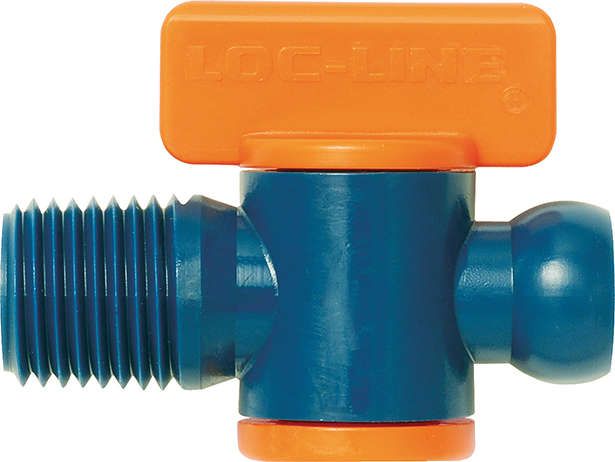 Abstellhahn 2-teilig für Kühlmittelschlauch 1/4"" NPT-Außengewinde LOC-LINE