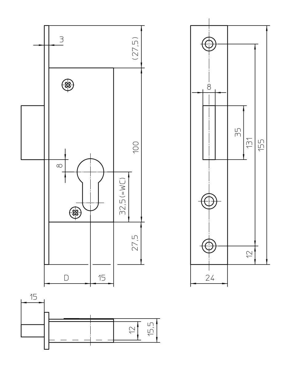 Rohrrahmenschloss 48 Pz/30mm VE5