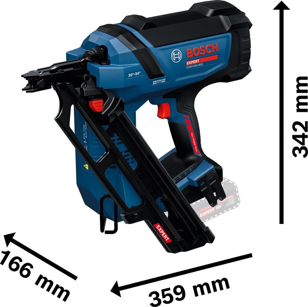 Akku-EXPERT Nagler solo EXNH18V-90D ohne Akku ohne Ladegerät XL-Boxx