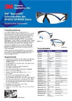 3M SF401AF 3M SecureFit 400 Schutzbrille schwarz/grüne Bügel Antikratz-/Anti-Fog-Beschichtung transparente Sche