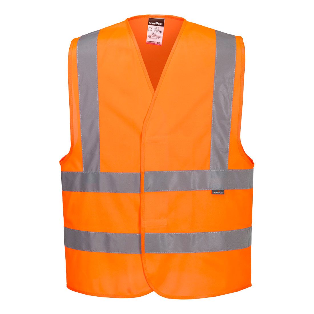 Portwest C470 Warnschutz-Weste, Orange, Gr. XXS/XS