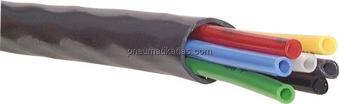Polyamid-Mehrfachschlauch 4 x 2,7 mm, 25 mtr.-Rolle 4-adrig