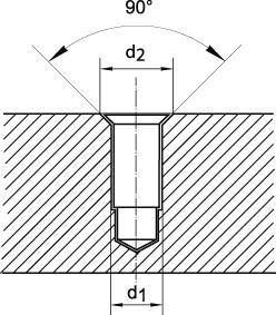 Kurzstufenbohrer HSS Kernloch 90Grad M3 FORMAT