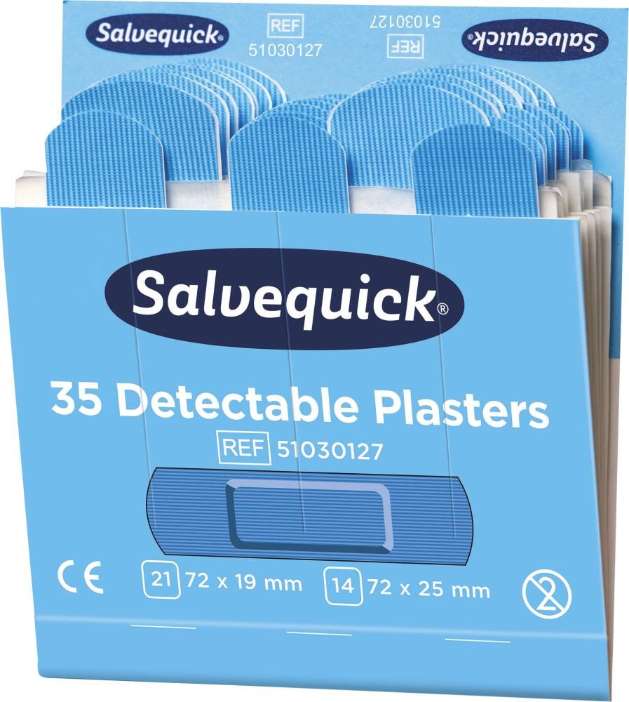 Salvequick Pflaster-Strips-Mix detectable Refill 51030127 VPE 6 Stück