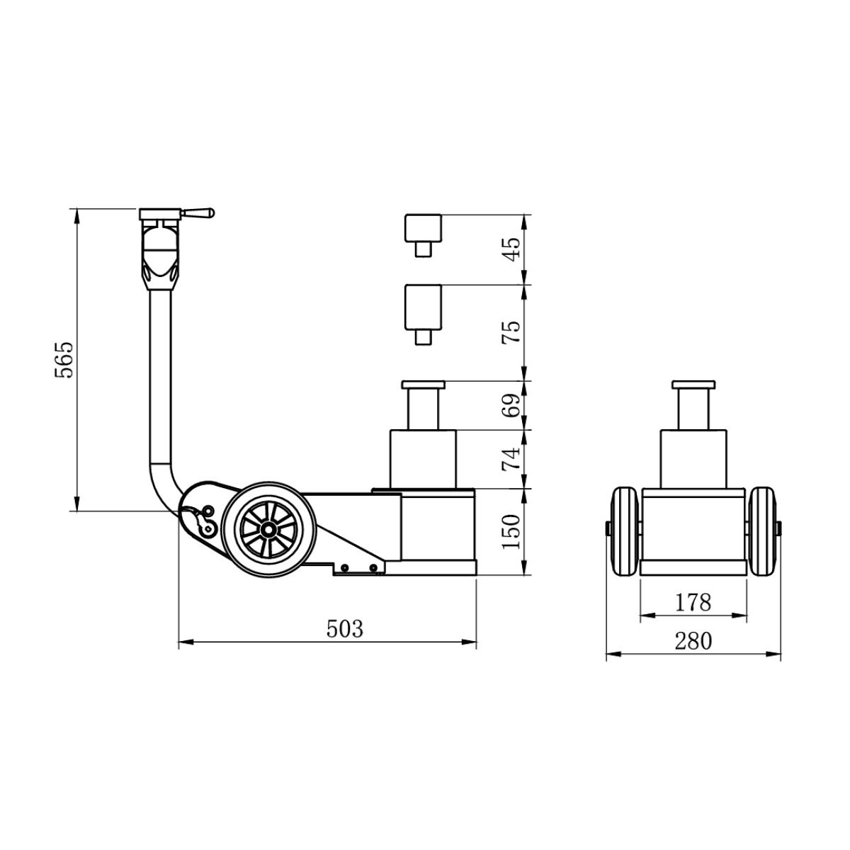 Rangierwagenheber Unicraft WWH 30002 PH