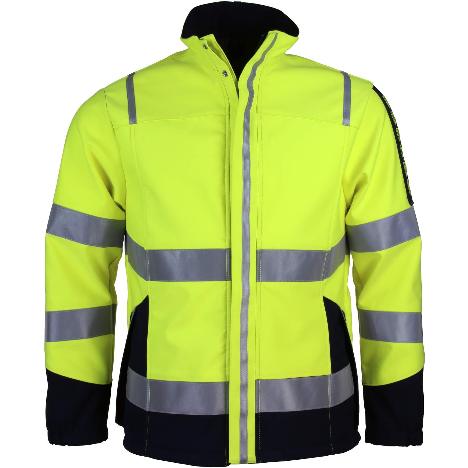 Multinorm-Softshelljacke FLSJA52, gelb/schwarz, Gr. XXS