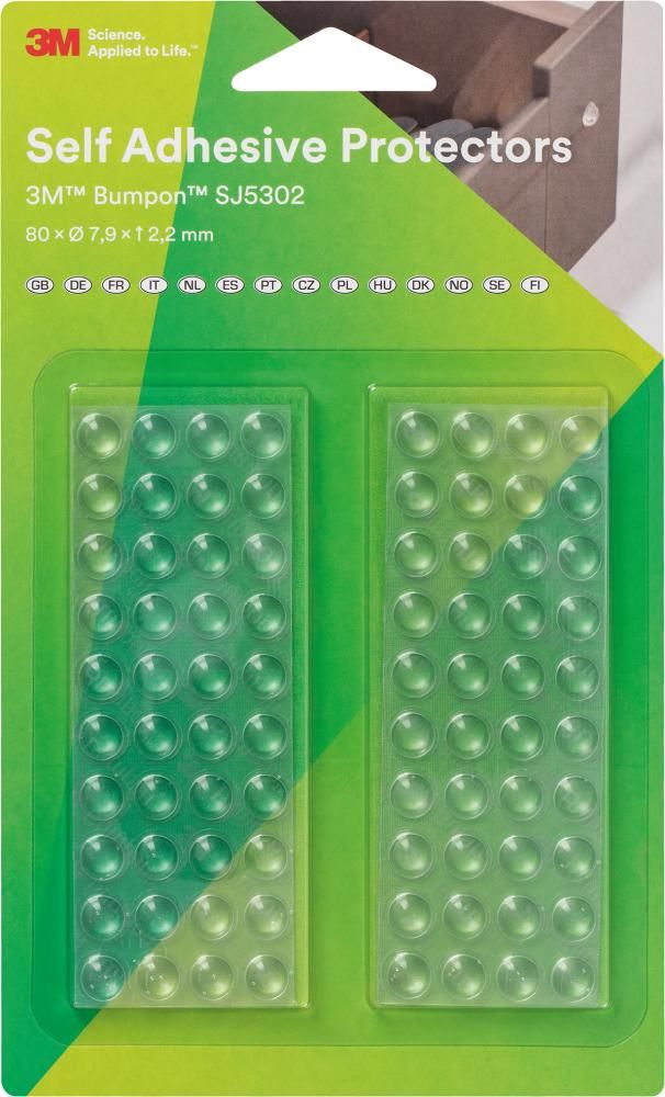 Bumpon, 80 Stk. Elastikpuffer Transp. 7,9 x 2,2mm