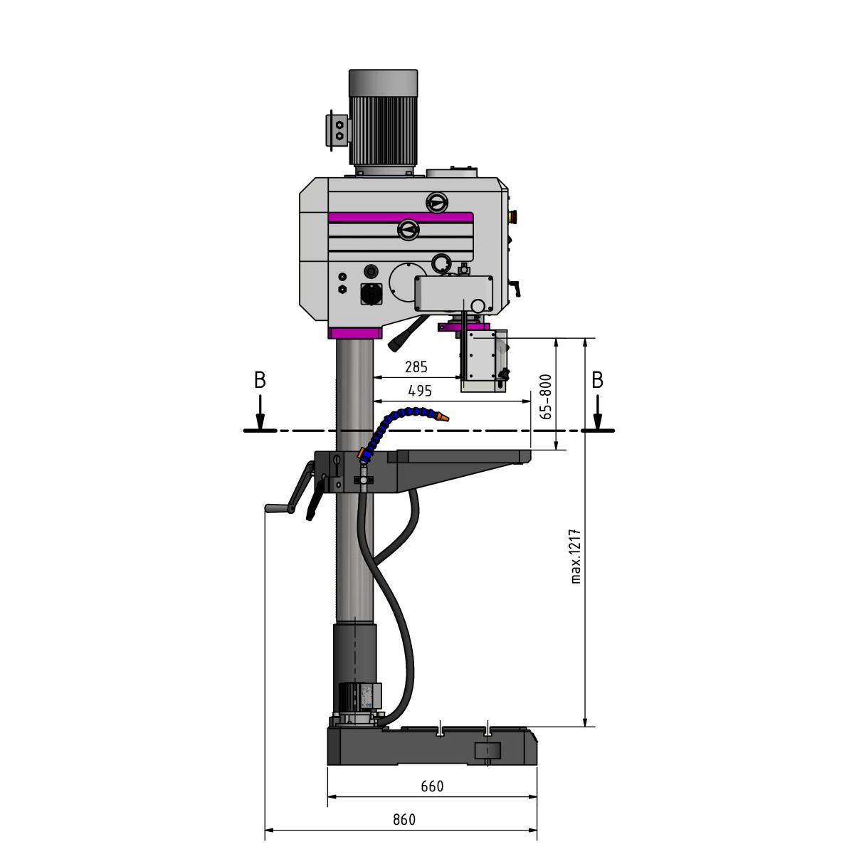 Getriebebohrmaschine Optimum OPTIdrill DH35V