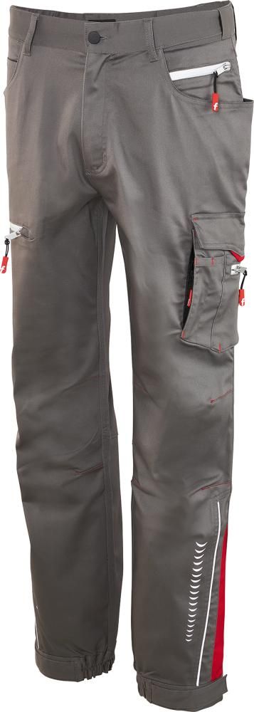 Herren-Cargohose Flex grau/schwarz/rot Gr. 25 FORTIS