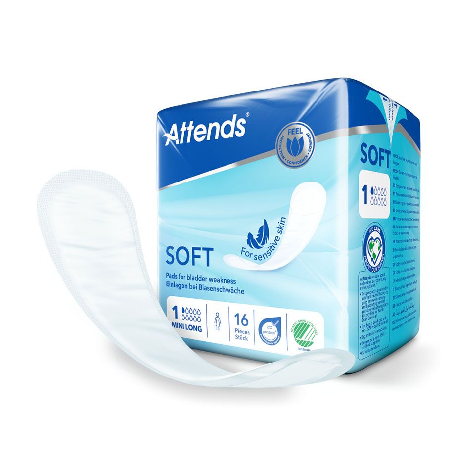 Attends Soft 1 Mini LongInkontinenzeinlagen (16 Stck.)