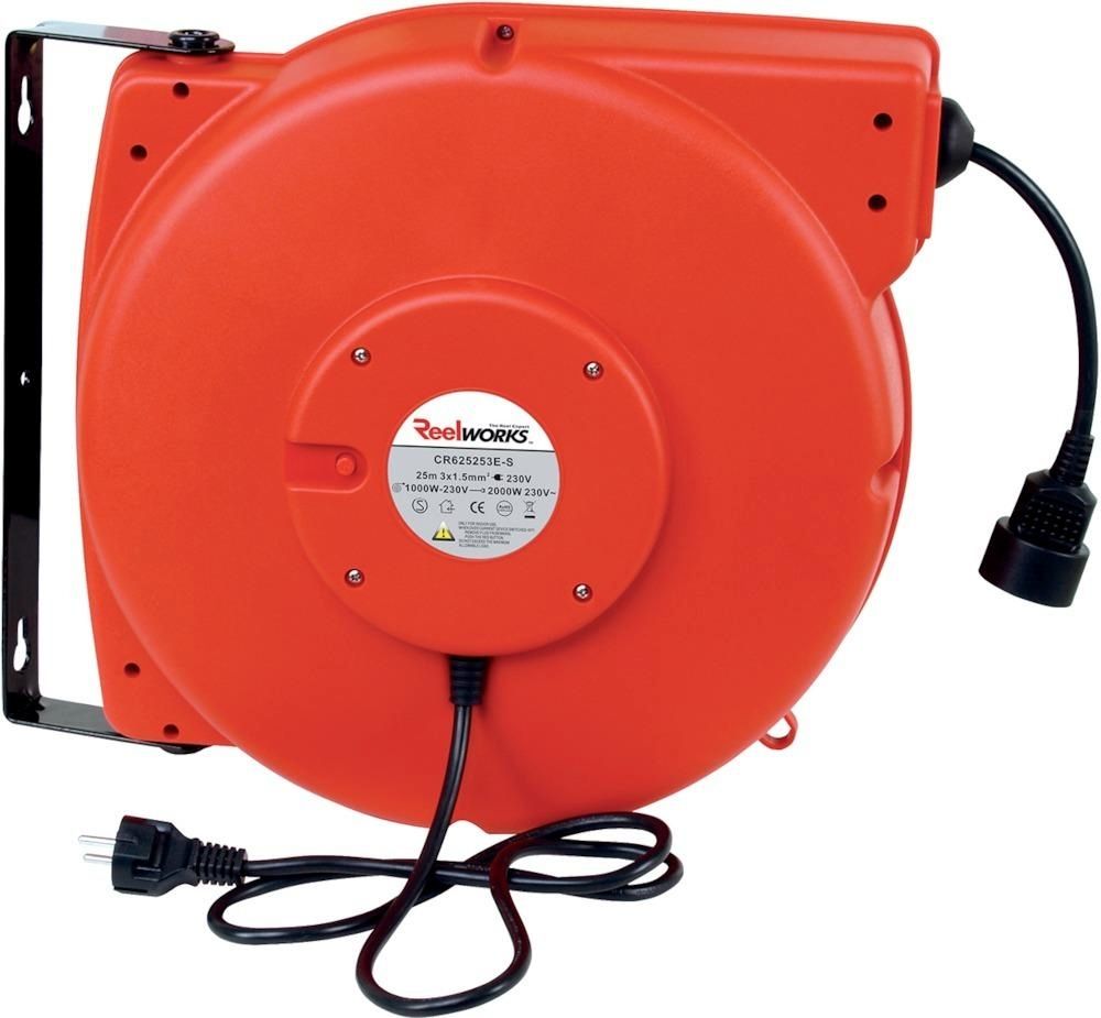 Kabelaufroller 10 m mit Schutzkontaktstecker