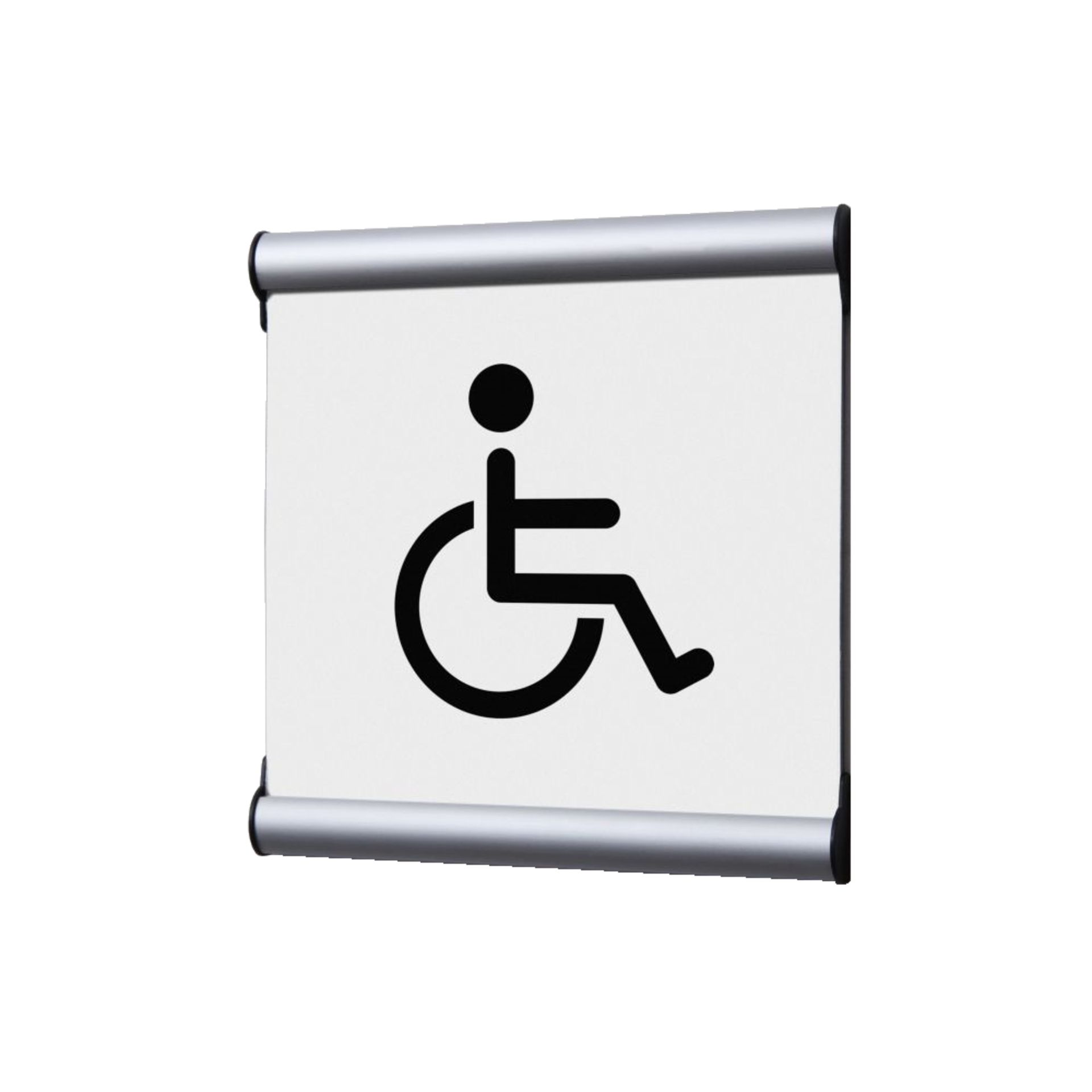 Türschild 15,5x15,5cm Behinderte ws