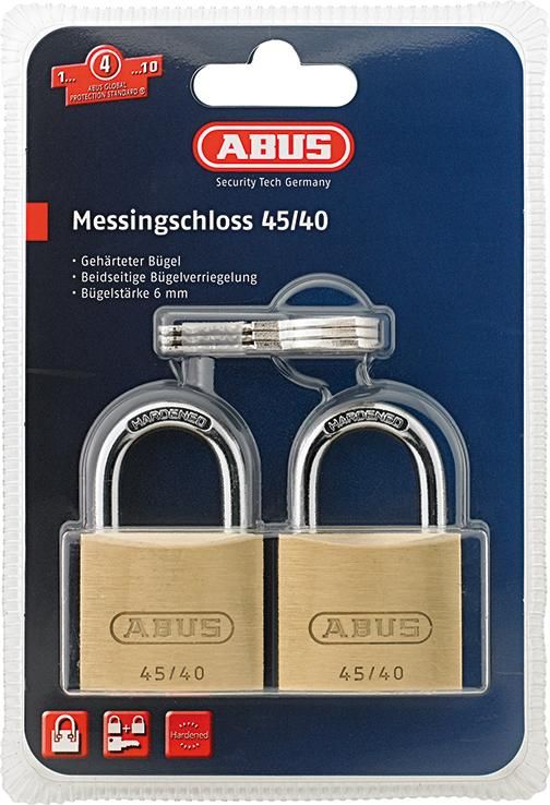 Vorhangschloss Messing Twins SB ABUS