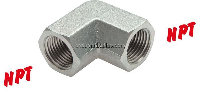 Hochdruck-90°-Winkel NPT 1/8" (IG), Stahl verzinkt