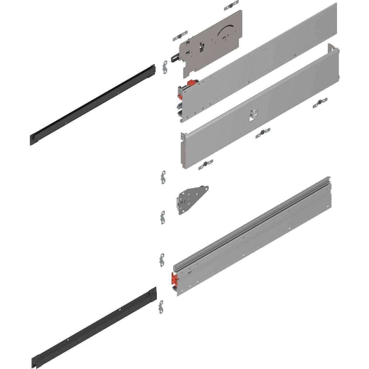 REVEGO uno, Pocketschienen-Set, NL=700 mm