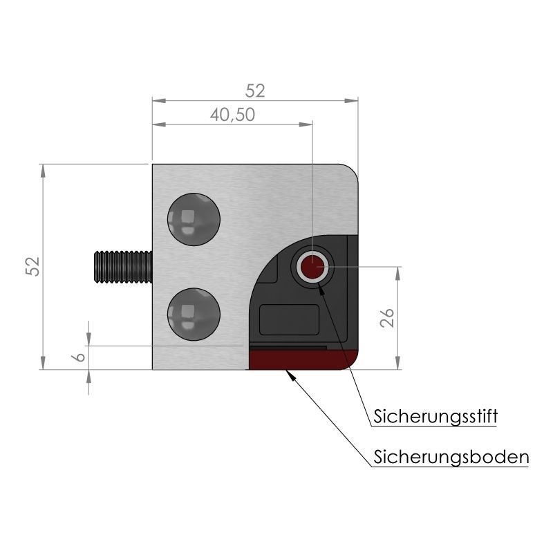 Glasklemmen "Modell 34" für Rundrohr