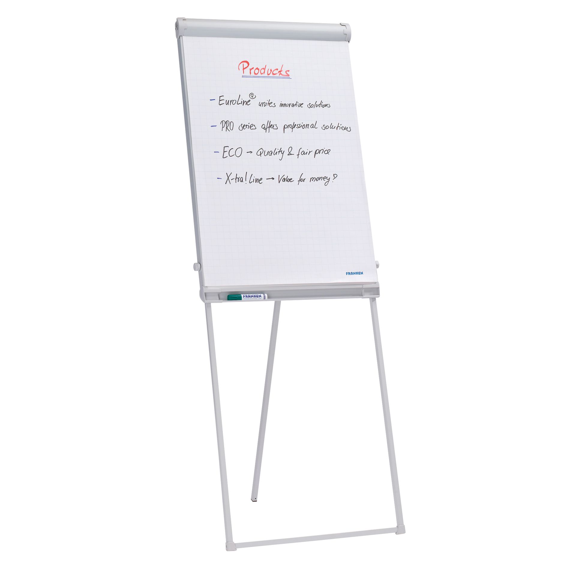 Flipchart ECO Standard 67x95cm 3-Bein Stativ hellgrau