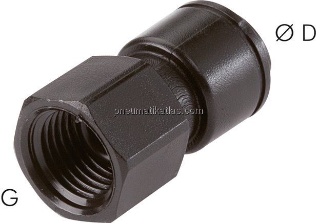 Steckanschluss m. Innengew. G 1/8"-4mm, IQS-FDA