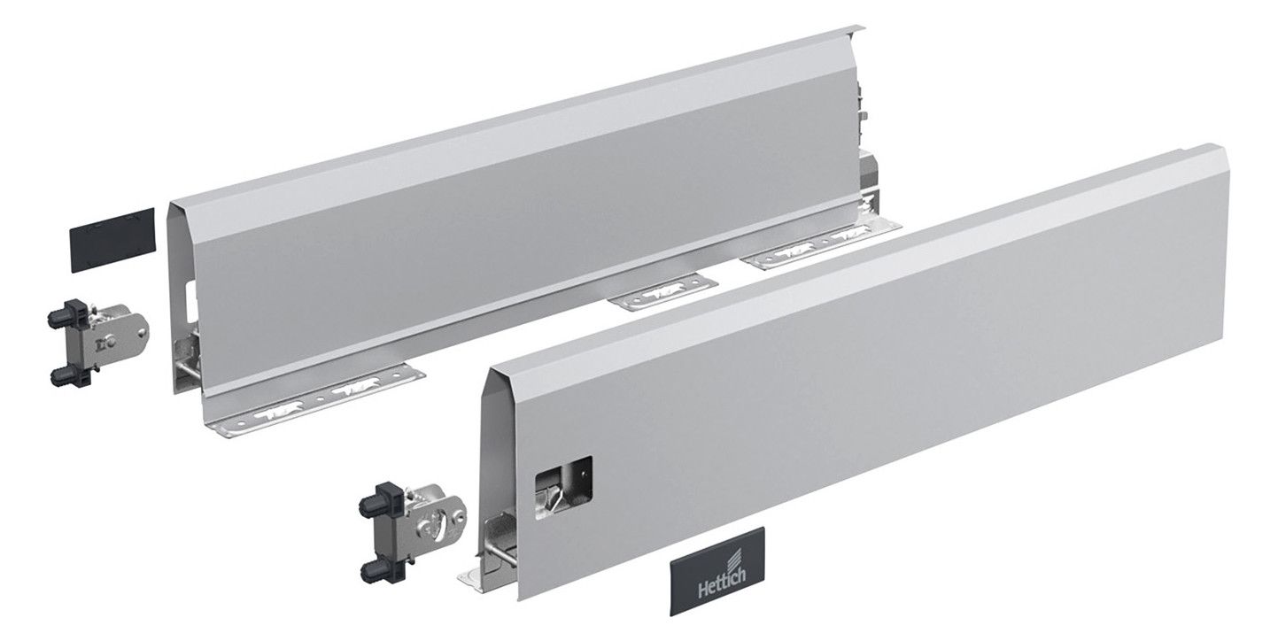 HETTICH Stahlschubkastenzargen Set ArciTech silber