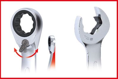 KS Tools DUO GEAR Ringmaulschlüssel-Satz, Maul