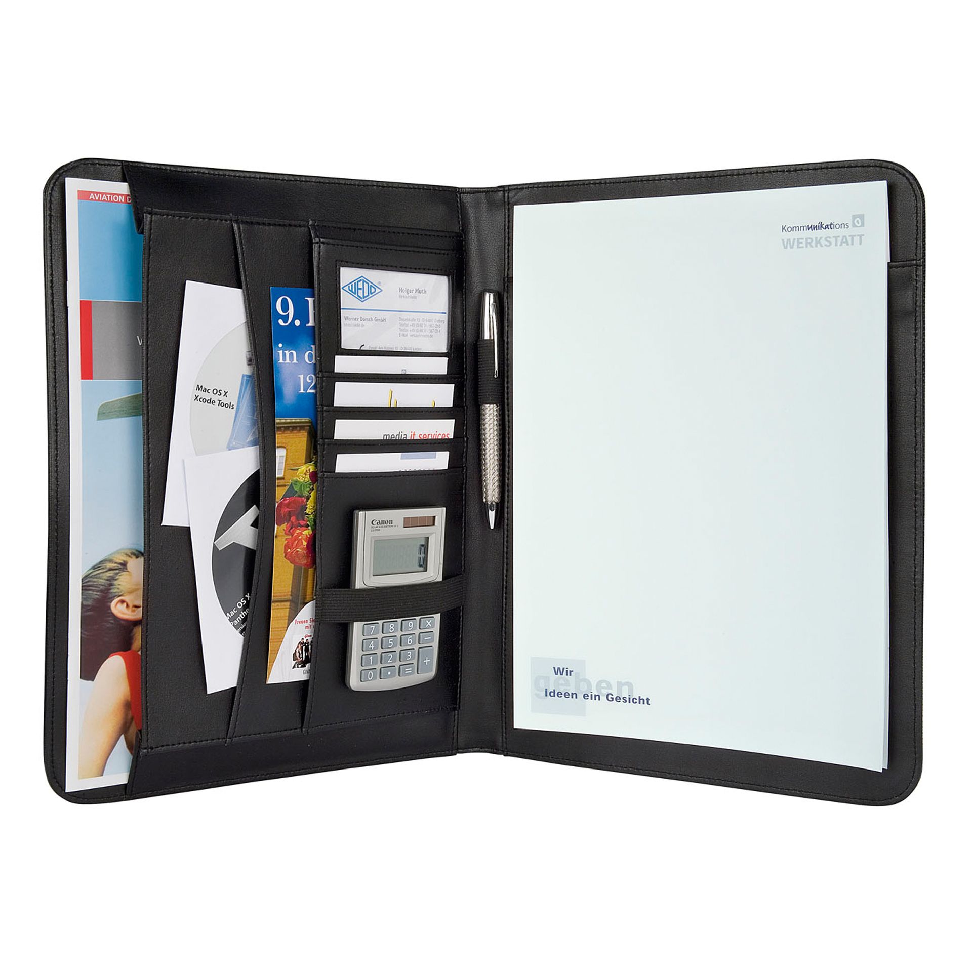 Schreibmappe Elegance  A4 sw