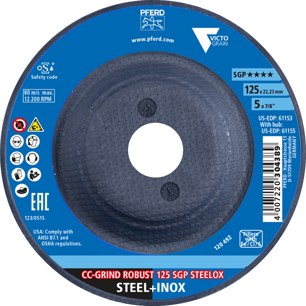 PFERD CC-GRIND (inkl. SOLID, FLEX, STRONG) CC-GRIND ROBUST 125 SGP STEELOX