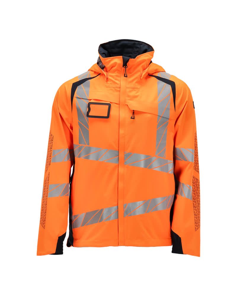 Hard Shell Jacke Hi-vis Orange/Schwarzblau, 2XL