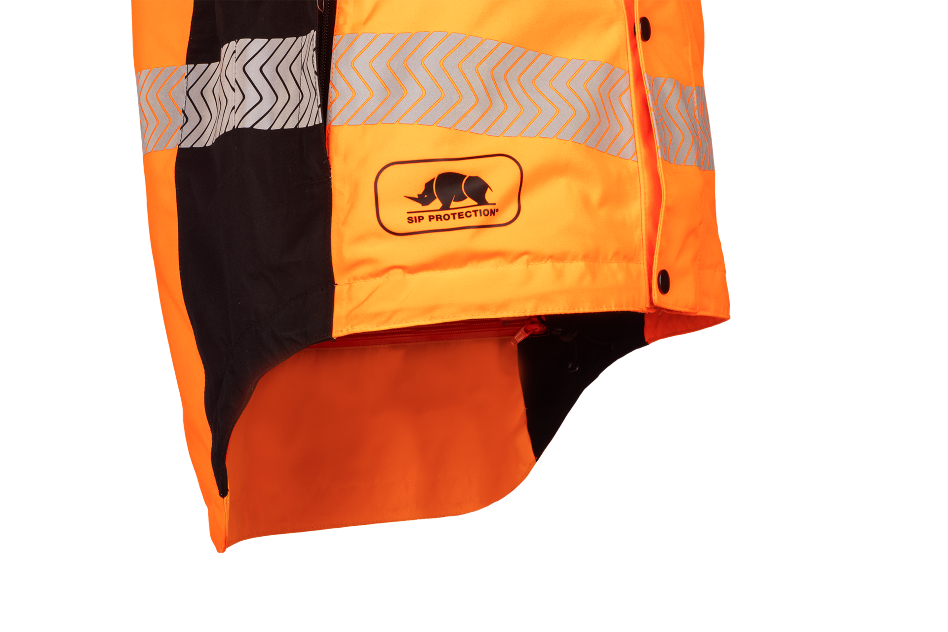 SIP Warnschutz-Regenjacke Keiu HV leuchtorange/schwarz - Gr. XS