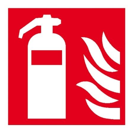 Brandschutzschild: Feuerlöscher