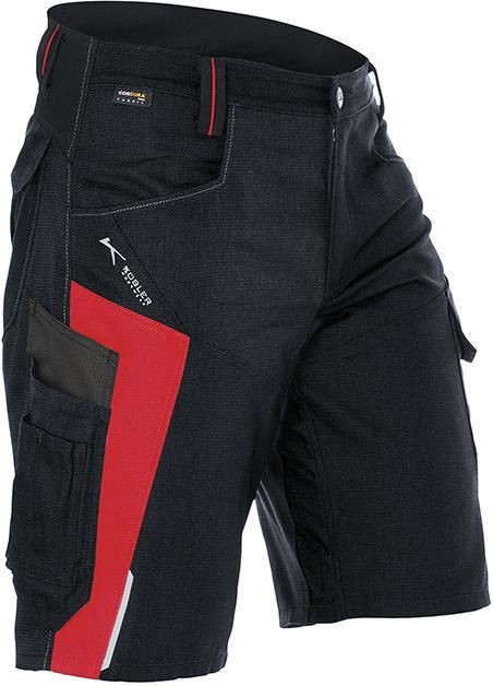 Shorts, schwarz/mittelrot, Gr.48 BODYFORCE