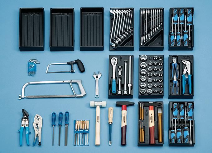 Werkzeugsortiment Universal 100-teilig im Stahlblech-Schrank Gedore