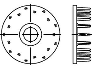 DIN 1052 Holzverbinder Temperg Typ D, gal Zn, eins., 95 ÜH gal Zn S