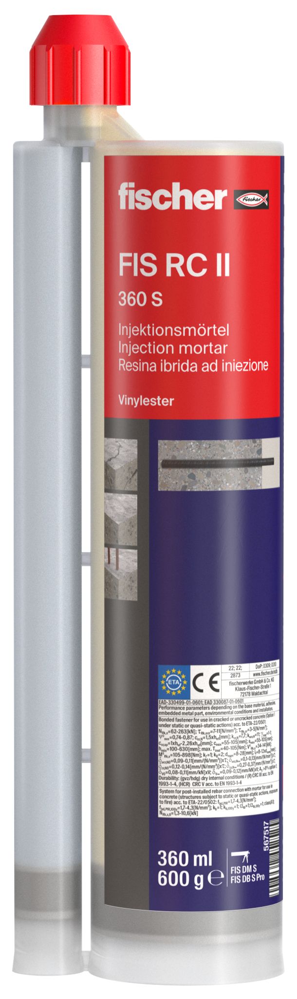 Fischer Injektionsmörtel FIS RC II 360 S
