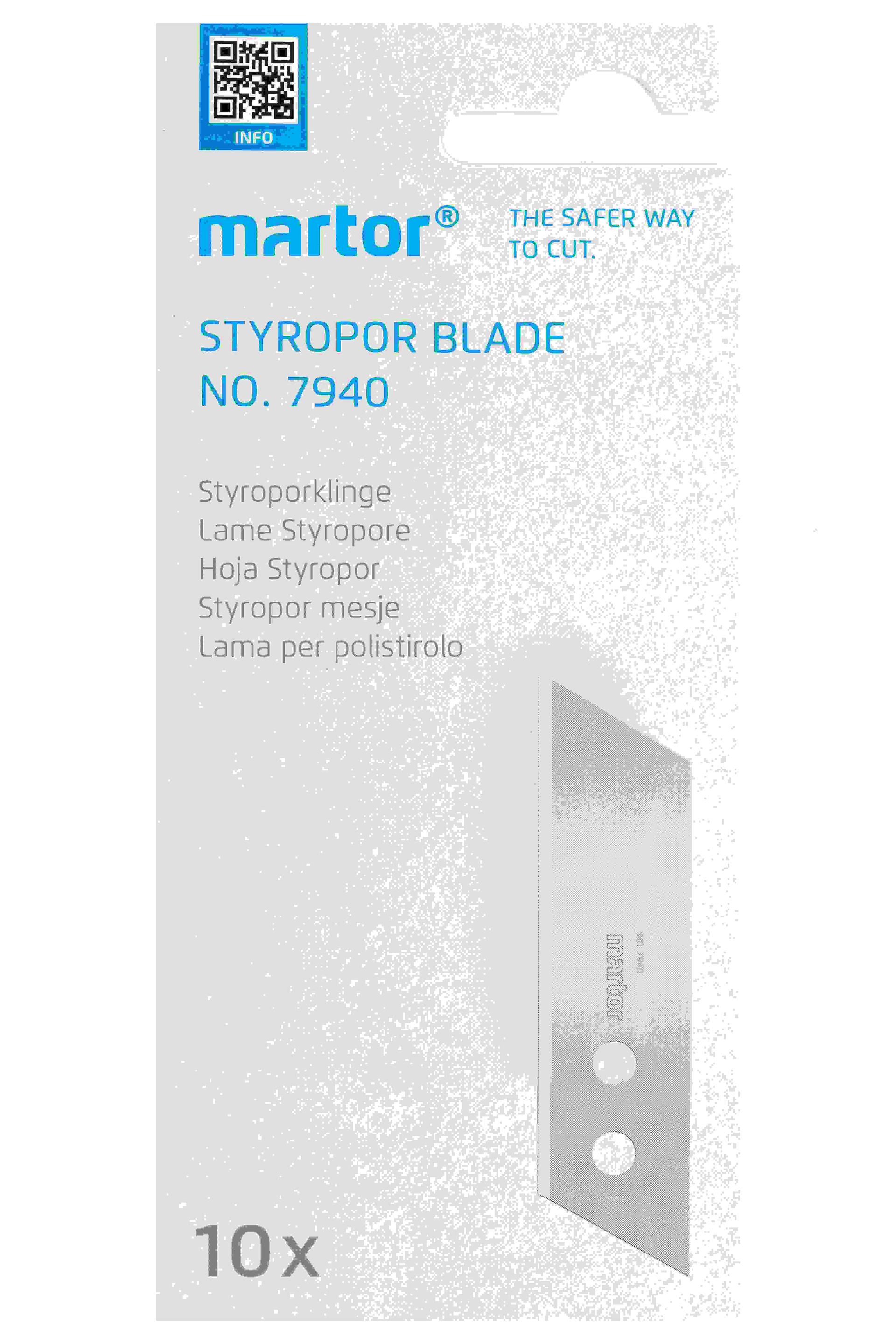 MARTOR Ersatzklinge STYROPORKLINGE 7940 Standardschliff POS | 10 Stück