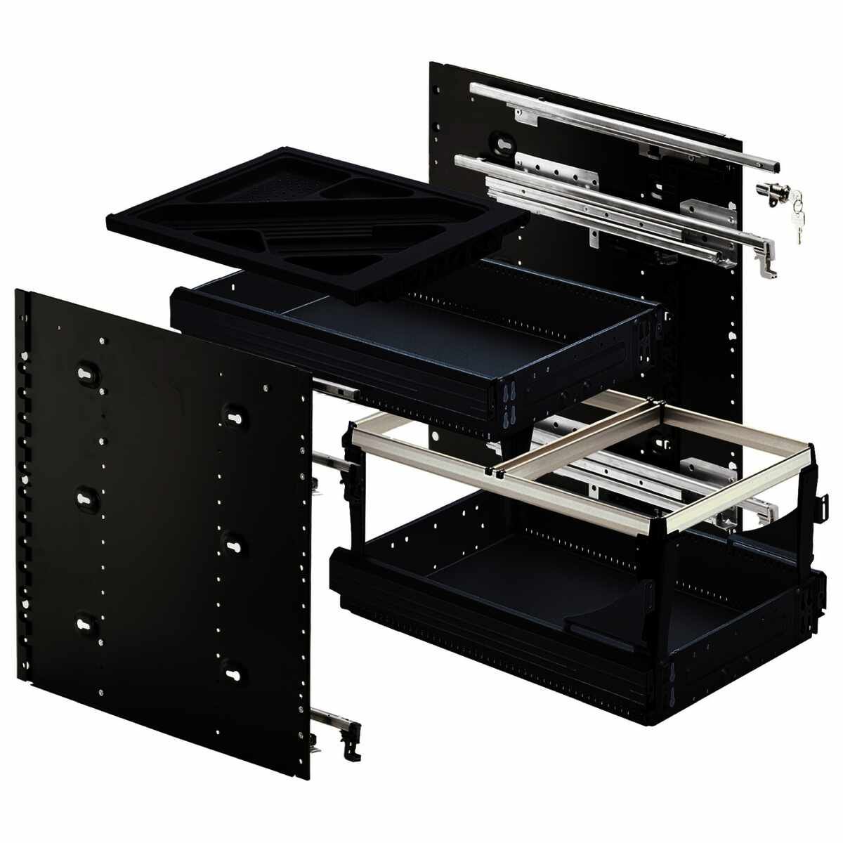 Schnellmontage Container-Set 404 x 730, schwarz