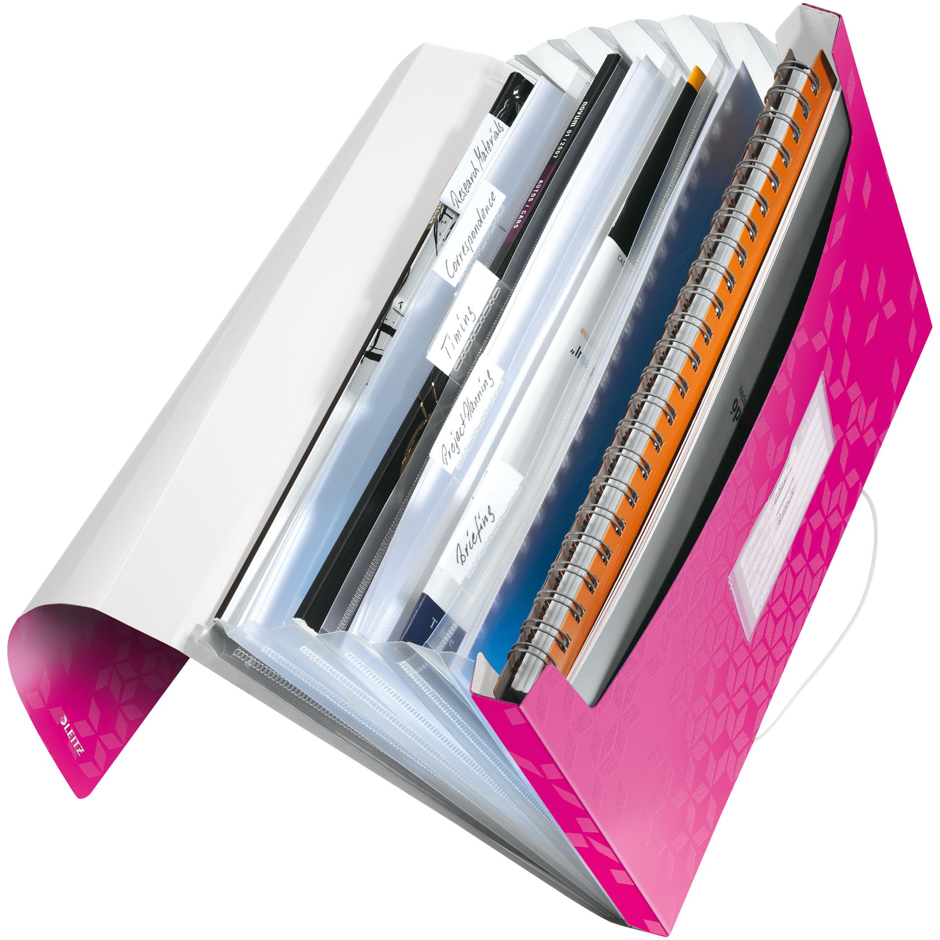 Fächermappe WOW DIN A4 6Fächer PP pink