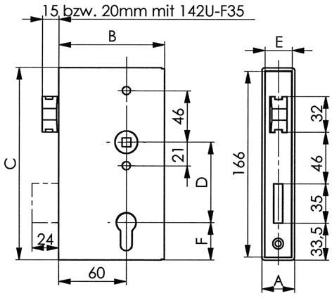 Schlosskasten 140U-30,PZ,E72,VK8,D60,2tourig,blank