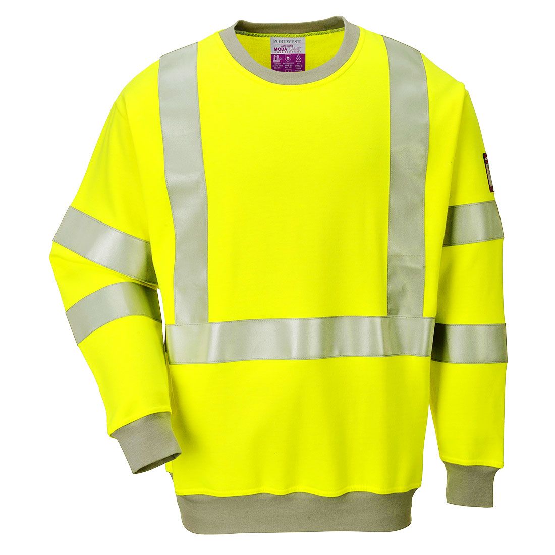 Portwest Modaflame Warnschutz-Sweatshirt, Gelb, Gr. 2XL