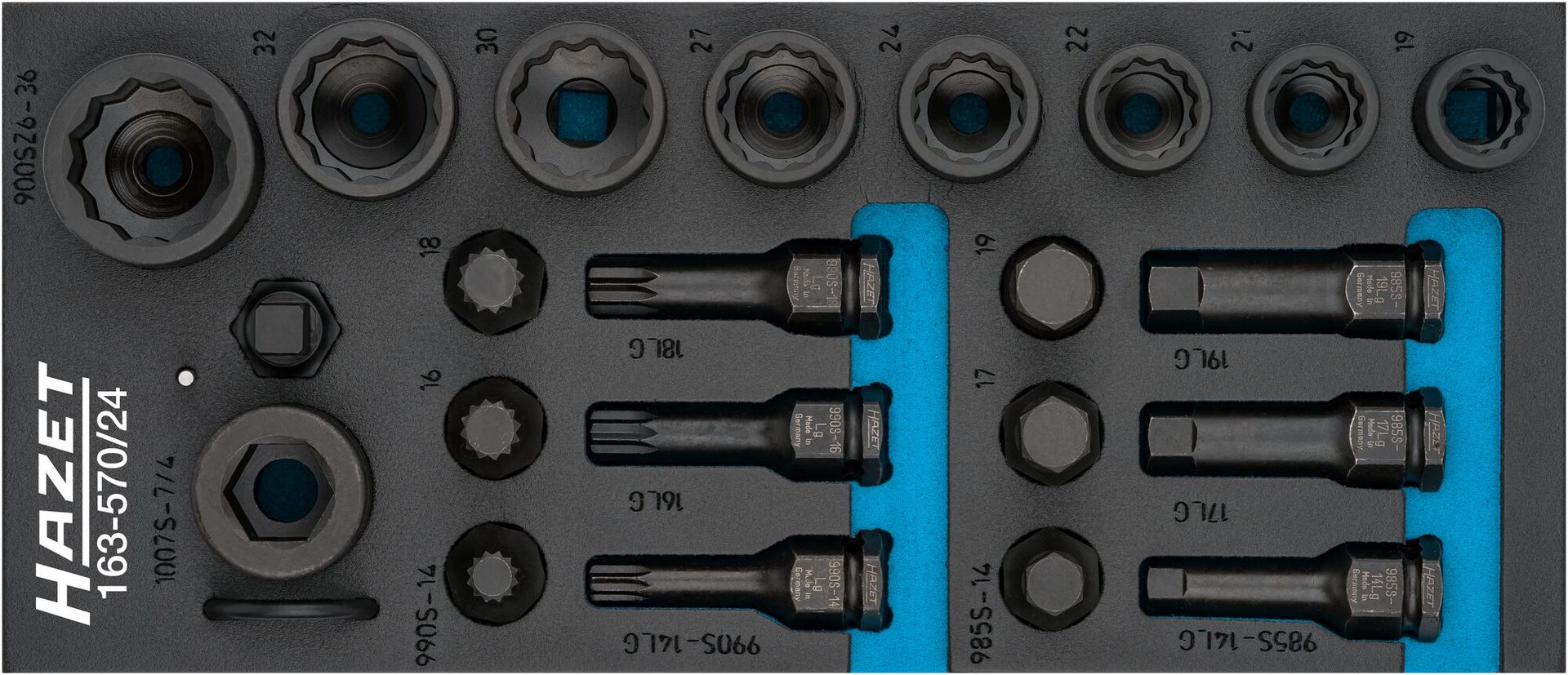 Werkzeugmodul 1/3 Impact 163-570/24 Hazet