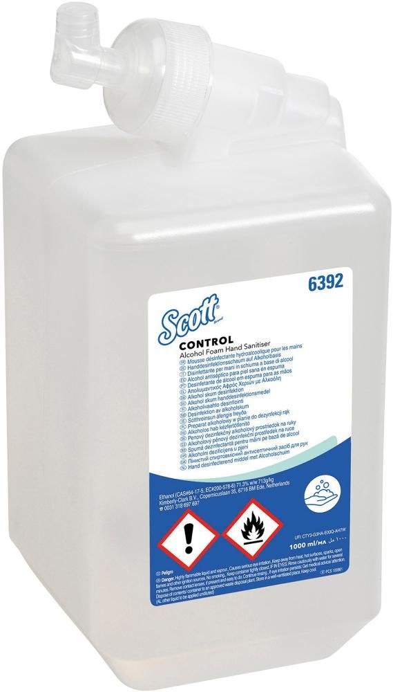 Scott CONTROL Handdesinfektionsschaum 1 Liter Kartusche mit Alkohol