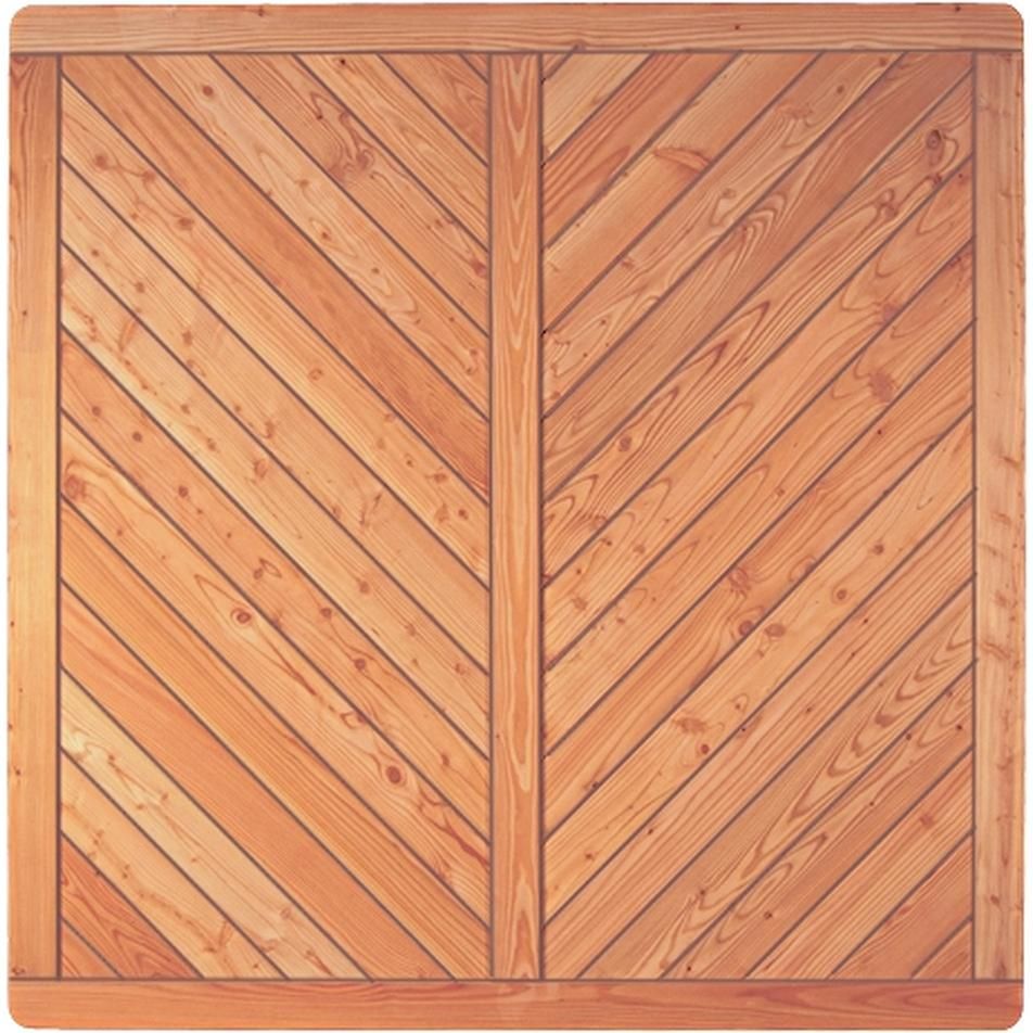 SKAGEN-Serie Lärche 180 x 180 cm Rahmen 44/88 mm, Profilbretter 18/125 mm