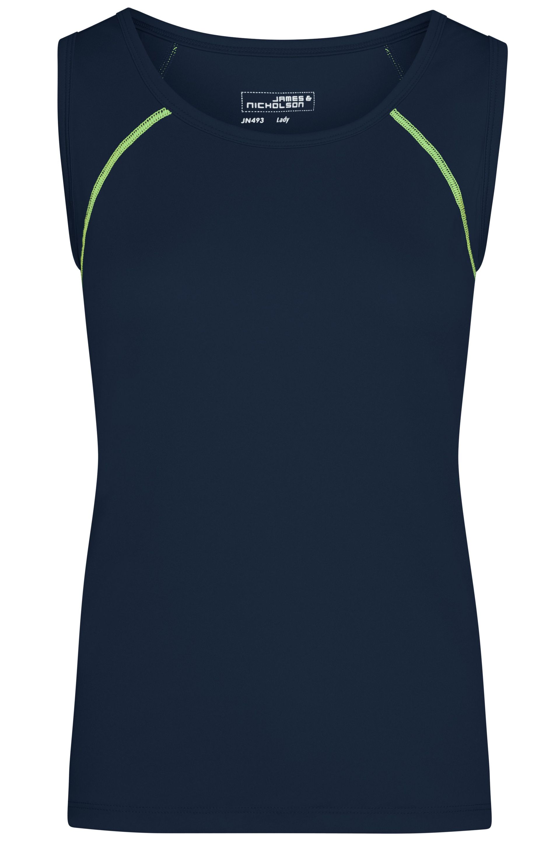 James & Nicholson JN493 Damen-Tank Top, Blau/Gelb, Gr. 2XL