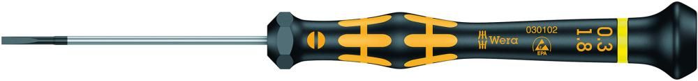 Elektronik- Schraubendreher ESD Schlitz 1,8x0,3x60mm Wera