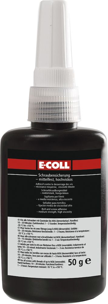 E-Coll Schraubensicherung, mittelfest-Hochviskos,