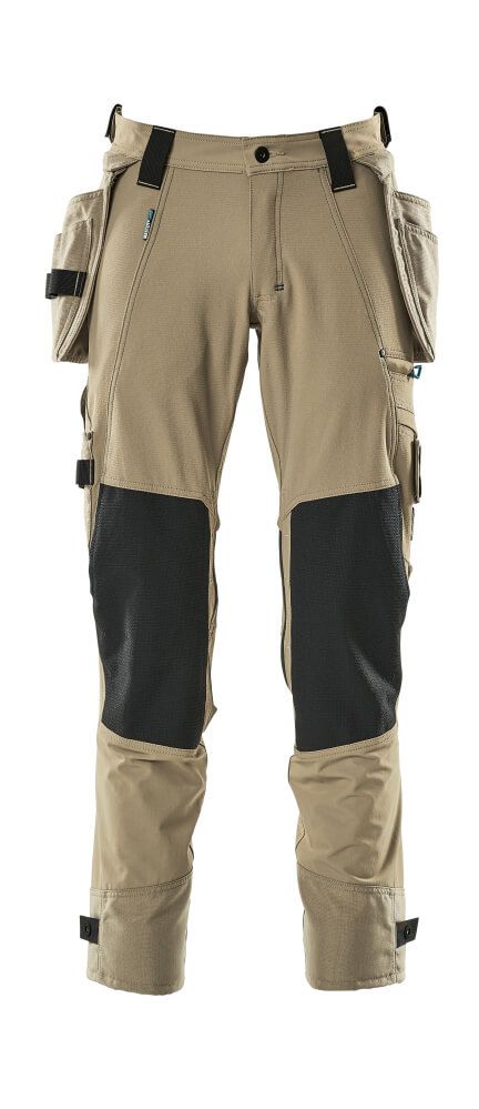 Hose mit Hängetaschen Hellkhaki, 76C49