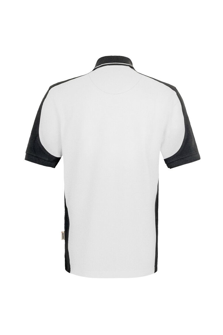 HAKRO Poloshirt Contrast MIKRALINAR® weiß/anthrazit, XS