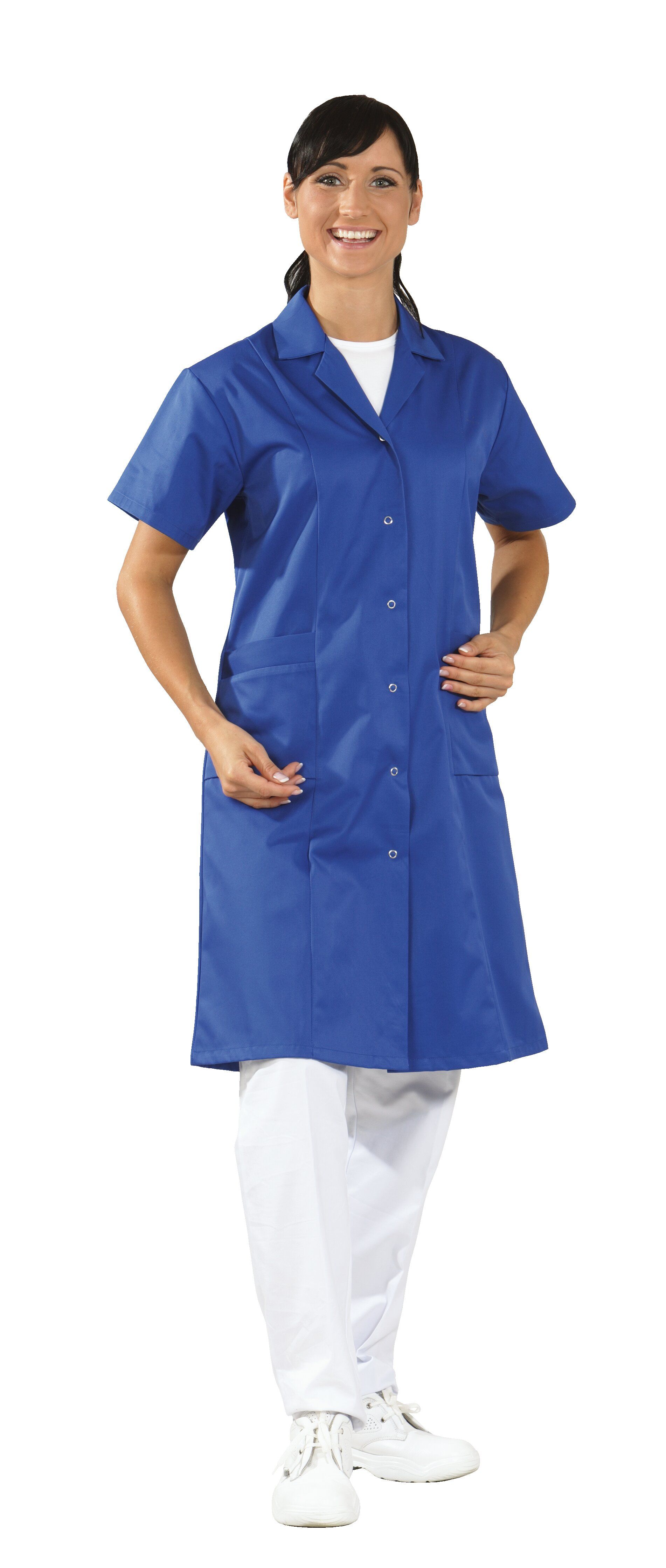 Planam Berufsmantel Mischgewebe 1/4-Arm Damen kornblumenblau Gr. 36