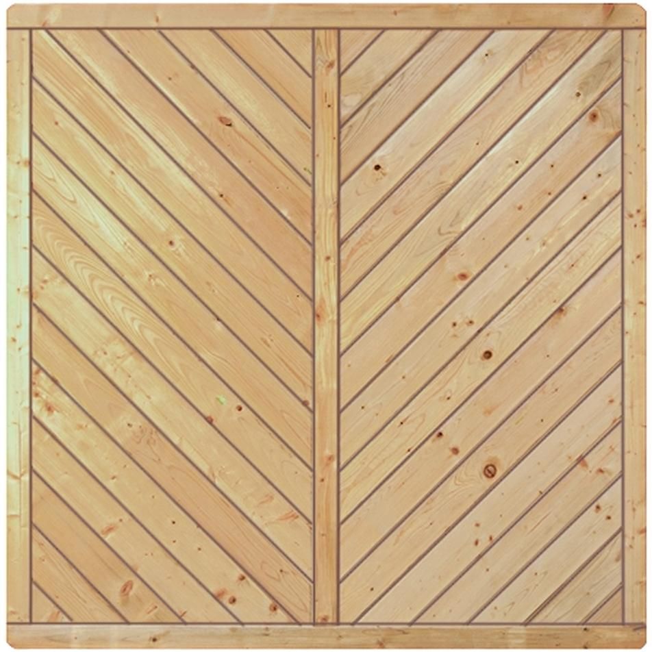 CLASSIC-Serie-Diagonal 180 x 180 cm, kdi-grün Rahmen 40/70 mm, Profilbretter 16/118 mm