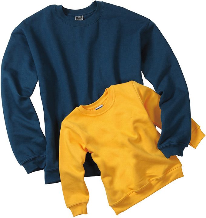 James & Nicholson JN040K Kinder-Sweatshirt, Hellblau, Gr. M