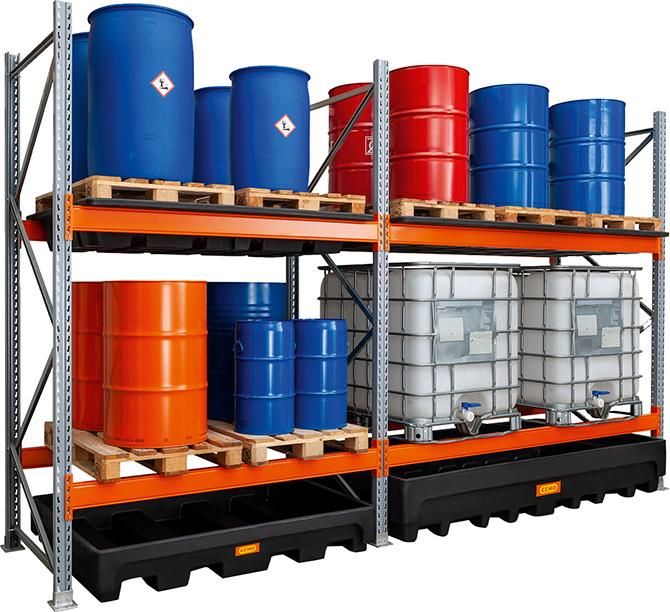PE-Regal-Einhängewanne B1780xT1300xH230 mm Volumen 230 Liter für Fachmaß B1800xT1100mm